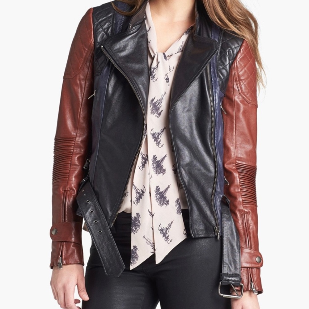 Kenna Leather bomber jacket Sz M NWT RET $700